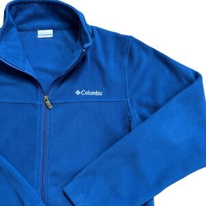 Columbia Fleece Jacket Full Zip Women's Size L Blue Outdoor